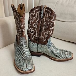 Roper Men's Boots, Brown And Robin's Egg Blue Sz.8